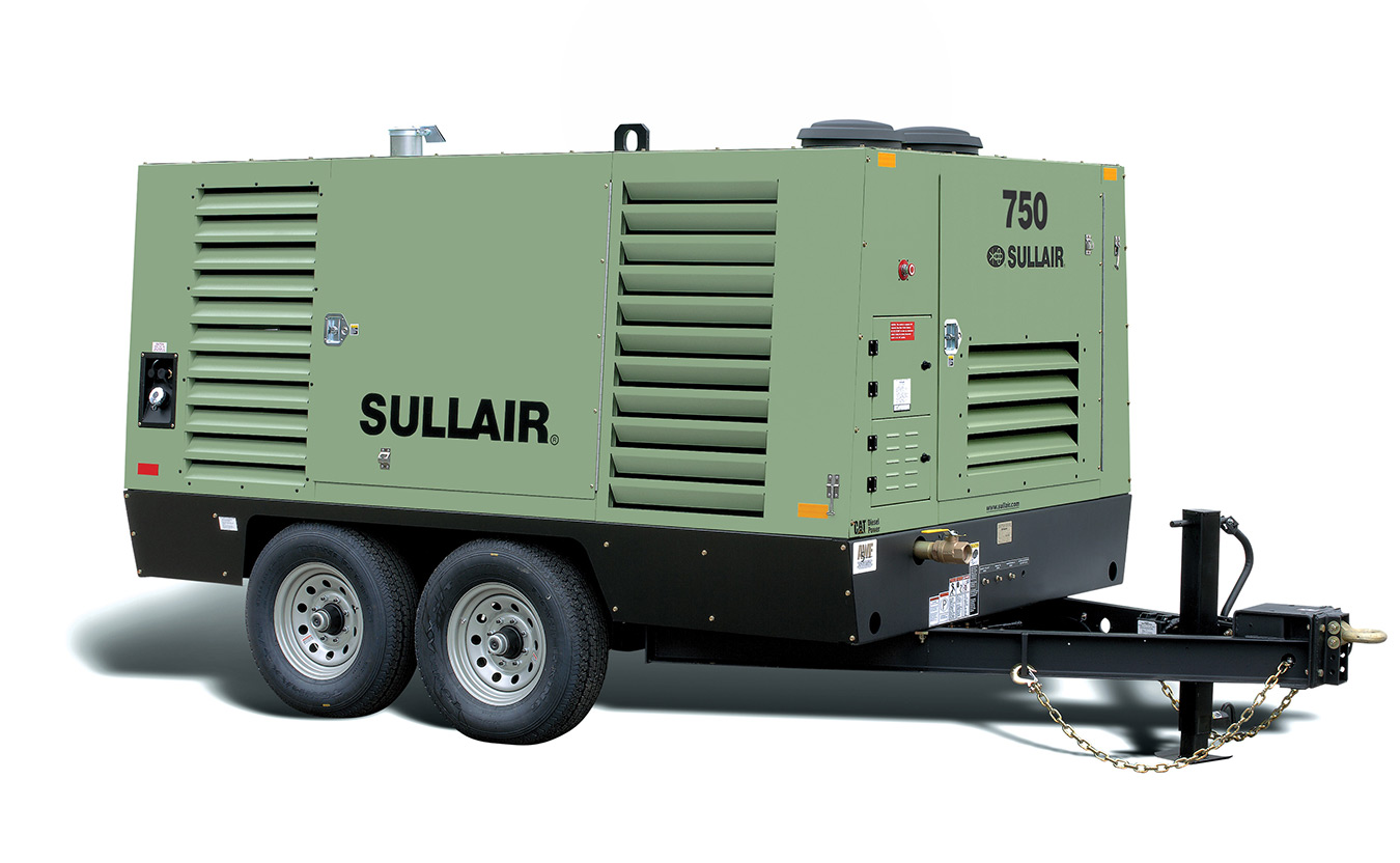 Sullair 750 portable diesel air compressor