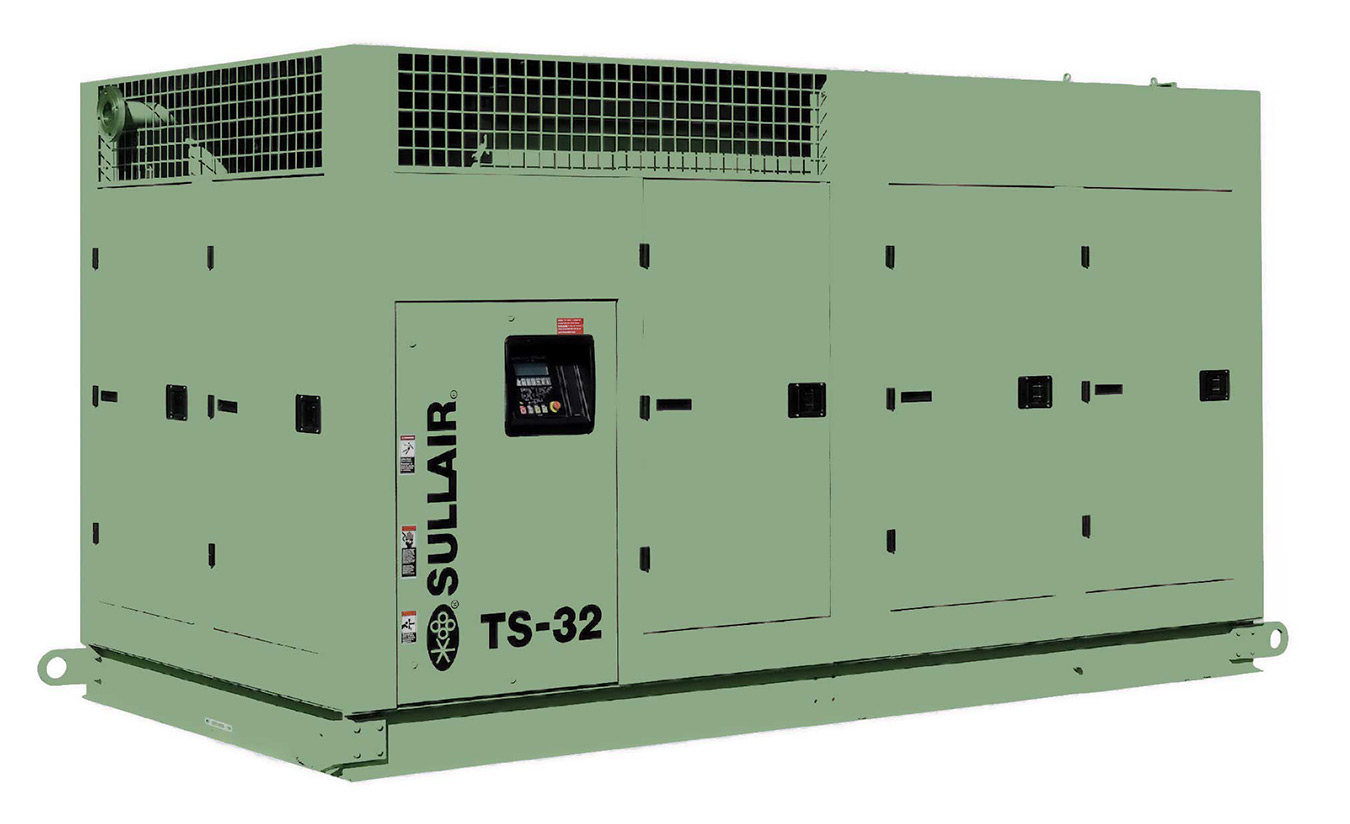 Sullair TS-32 enclosed industrial air compressor