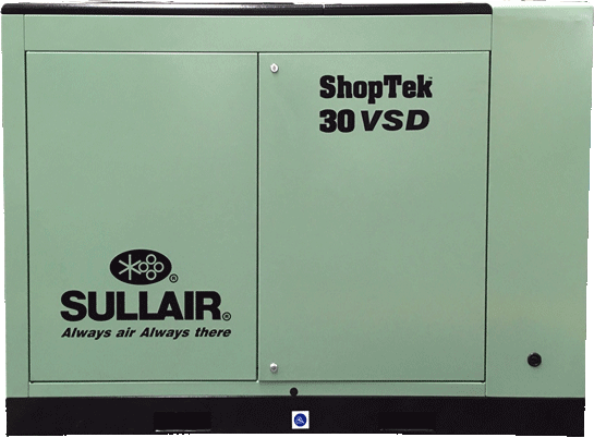 Sullair ShopTek CE ST30VSD rotary screw air compressor