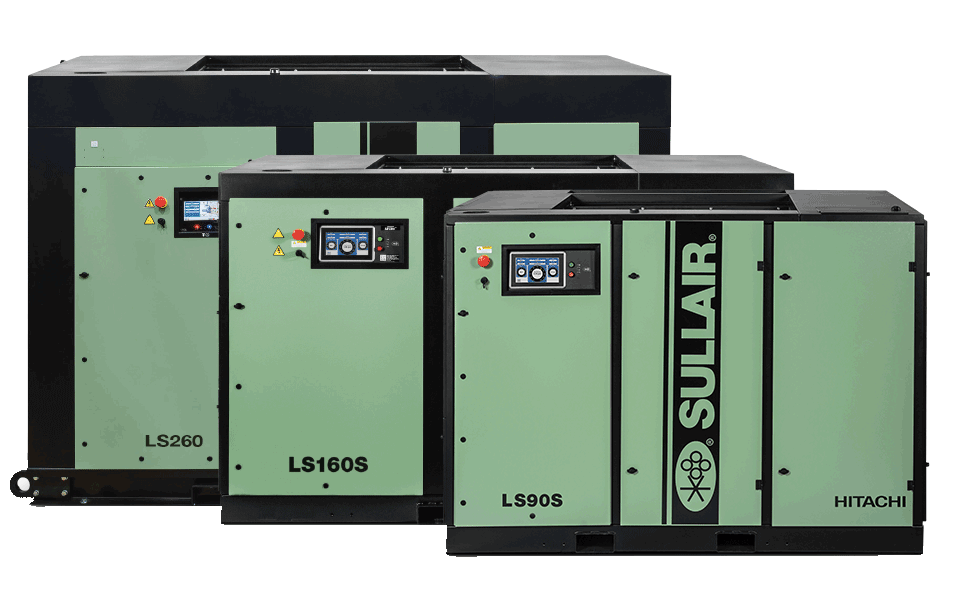 LS110S rotary screw air compressor (enclosed)