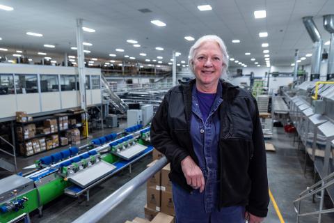 Cynthia Hink, gerente de mantenimiento en Blue Bird